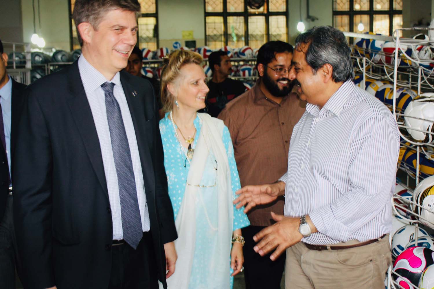 European Union ambassadors and Madrigal CEO during a tour of our premises.