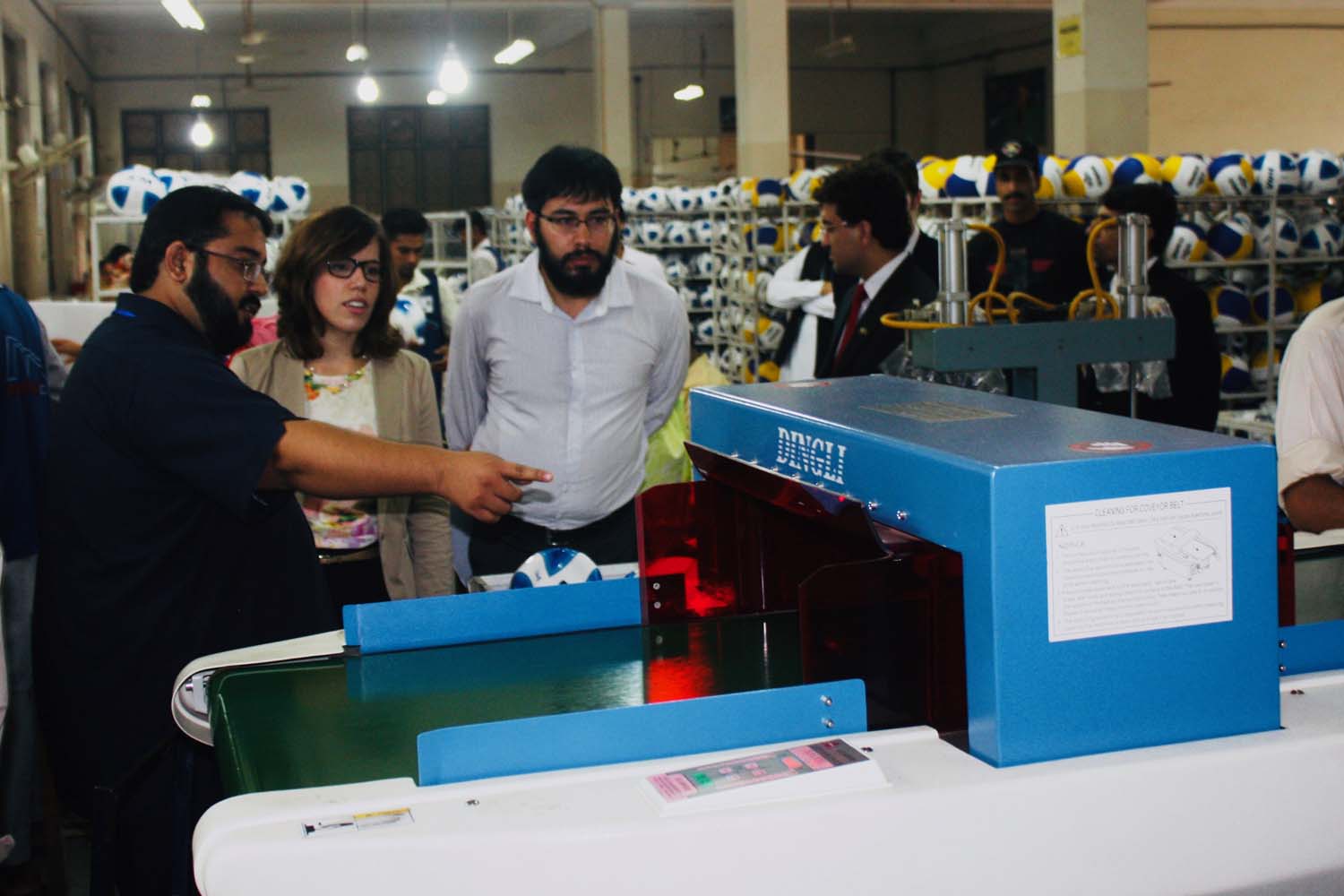 Ms. Helena Jornada and Mr Gustavo Meira during a briefing of our manufacturing facility.