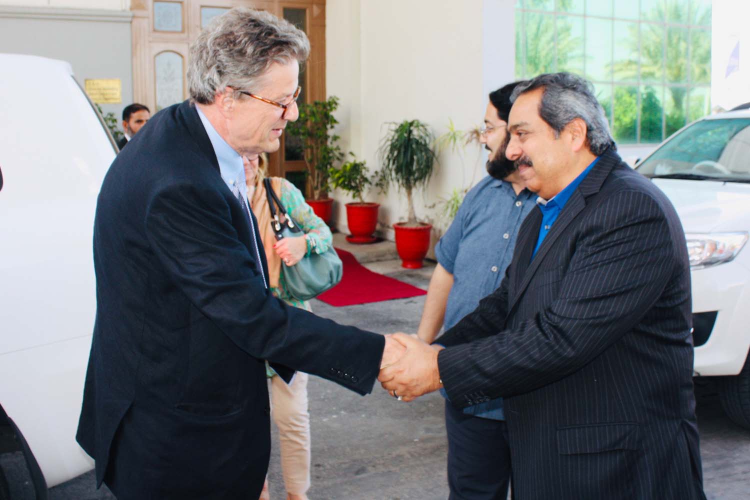 Ambassador of Sweden Mr. Tomas Rosander on his visit to Madrigal on 09 April 2014.